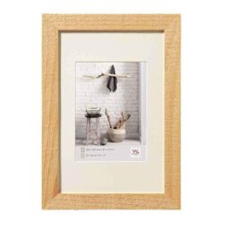 walther design Picture Frame Natural 15 x 20 cm with PassepArtout, Home Wooden Frame HO520H