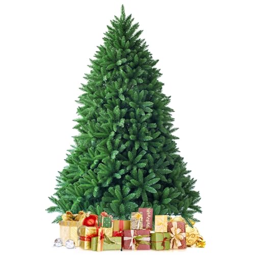 FANTASK Artificial Christmas Tree, Artificial Tree, Christmas Tree, Folding System, PVC Needles with Metal Stand, Christmas Tree Ideal for Home & Office Shops (180 cm)