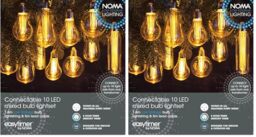 Noma Connectable String Lights, 10 Low Voltage Edison Style Bulbs, 6.8 m (Pack of 2)