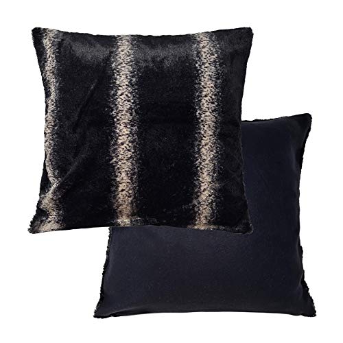 Rapport Home Vancouver Black Faux Fur Cushion Cover