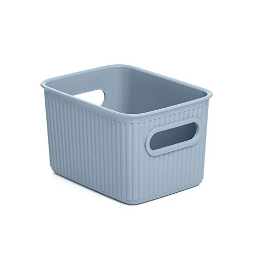 TATAY Storage Basket Baobab BPA-Free Compact Versatile Design - Storage Basket Household - Capacity 1.5 L - Dimensions 12.5x16.4x10 cm - BPA-Free Material - Integrated Carry Handles, Blue