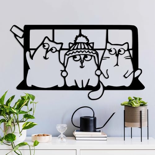 Stylish Black Decorative Metal Wall Accessory, 60 x 35 cm, 100% Metal, 1.5 mm Thickness, Perfect for Modern Home Decor & Unique Wall Art