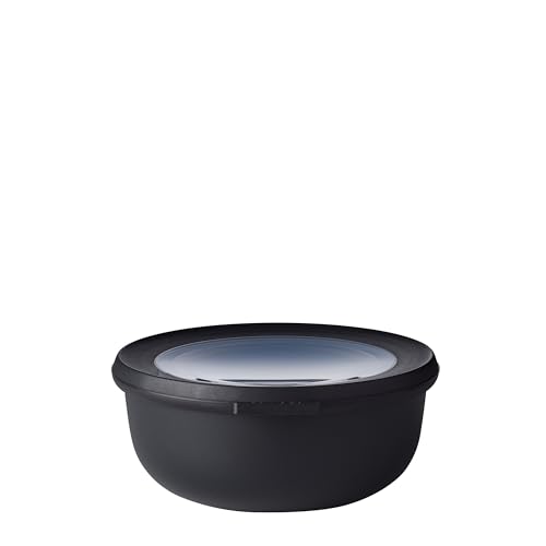 Mepal ??? Multi Bowl Cirqula Rectangular ??? Food Storage Container with Lid - Suitable as Airtight Storage Box for the Fridge & Freezer, Microwave Container & Servable Dish ??? 750 ml ??? Nordic black