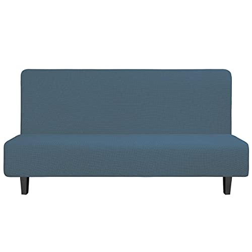 Easy-Going Werpower Stretch Sofa Slipcover Armless Sofa Cover Furniture Protector Without Armrests Slipcover Soft with Elastic Bott.