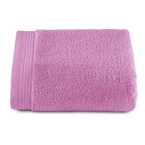 RIZO Top Towel – Set of 1 Shower Towel – Large Shower Towel – Bath Towels – 100% Combed Cotton – 600 g/m2 – Measure 100 x 150 cm – Mauve