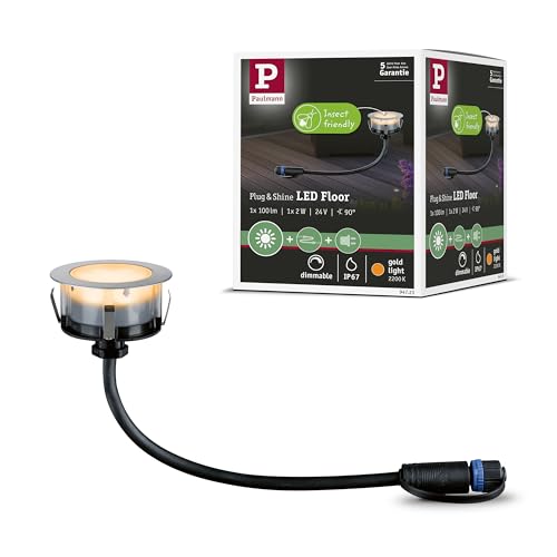 Paulmann Plug & Shine LED Recessed floor light Floor Single Light Insect-friendly IP67 2200K 2W Silver 94721