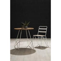 Premier Housewares Side Table, Coffee Tables for dining & Living Room, Metal, w80 x d80 x h75cm - White