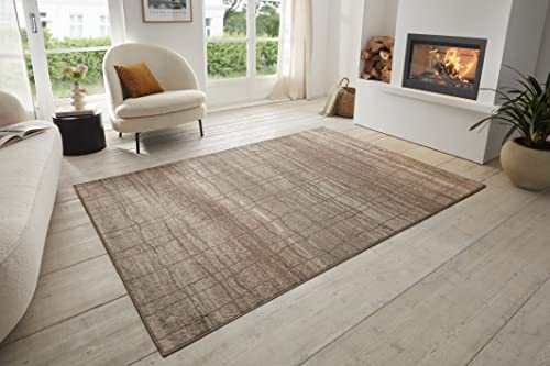 Hanse Home Jord Designer Rug - Flat Weave Vintage Style Abstract Modern Geometric Pattern, Oeko-Tex Living Room Rug for Dining Room, Children's Room, Teenager's Room, Hallway - Cream Beige, 120 x 170