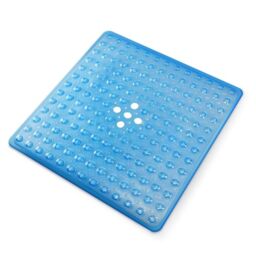 KEPLIN Premium Non-Slip Shower Mat - 164 Suction Cups, BPA & Latex Free, Mildew Resistant, Machine Washable - Safe, Durable & Comfortable for Shower Floors & Stalls (Blue, Small (54 x 54cm))