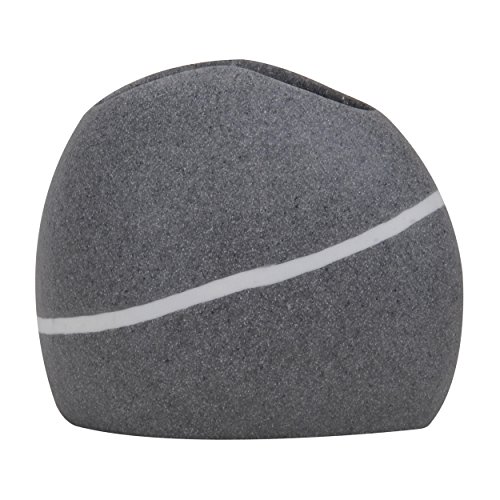 MSV Zen Toothbrush Holder, Fabric, Dark Grey, 8.6x6x10.6cm