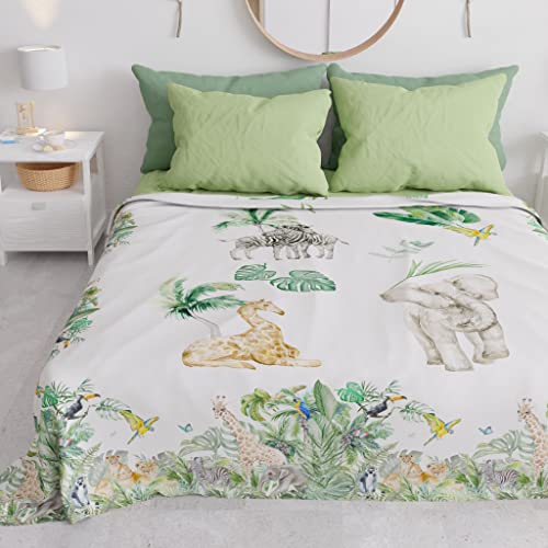 PETTI Artigiani Italiani - Microfibre Sofa Cover 180 x 270 cm, Animal Pattern 03 - Multipurpose for Sofas, Bedspreads and Table Covers - Washable Protective Cover