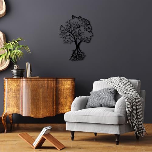Stylish Black Decorative Metal Wall Accessory, 52 x 70 cm, 100% Metal (1.5 mm Thick), Perfect for Modern Home Decor & Unique Wall Art