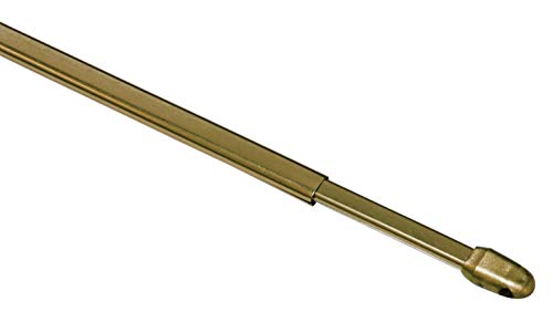 Gardinia Curtain Rod, Metal/Plastic, Brass, 100-160 cm, 1255