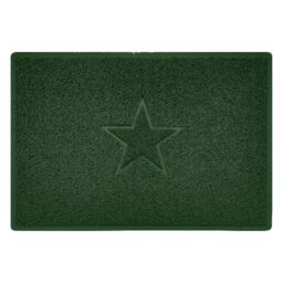 Nicoman Star Shape Embossed Entrance Door Mat Non Slip Dirt Trapper PVC Spaghetti Mat with Rubber Base, Jet Washable Quick Drying Doormat Indoor or Outdoor - (Large, Green, 90 x 60cm)