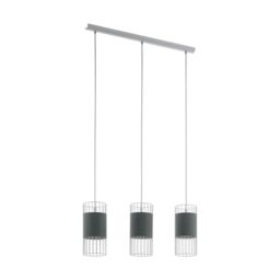 EGLO Pendant Lamp Norumbega, Dining Table pendant light, White Steel, Steel