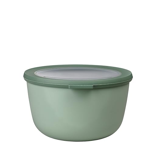 Mepal ??? Multi Bowl Cirqula Rectangular ??? Food Storage Container with Lid - Suitable as Airtight Storage Box for the Fridge & Freezer, Microwave Container & Servable Dish ??? 2000 ml ??? Nordic sage