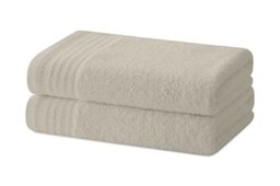 Degrees home - Set of 2 Bidet Towels - Bath Towels - Small Towels - 100% Cotton - 480 g/m² - Dimensions 30 x 50 cm, Beige