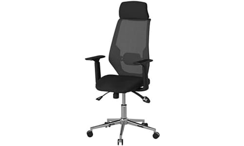 Alphason Clifton Chair - Black, 65cm x 55cm x 122cm (WxDxH)