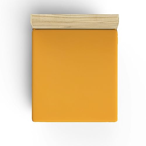 Fitted Sheet 180 x 200 cm Mustard Yellow