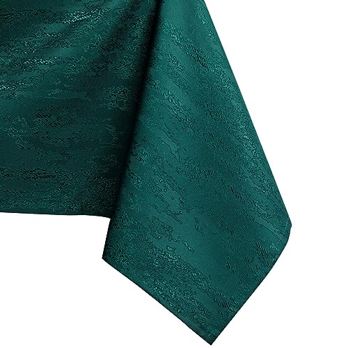 AmeliaHome Vesta Tablecloth, Stain Protection, Lotus Effect, Washable, Water Repellent, Ornament, Green Agate, 60 x 60 cm