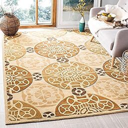 Safavieh Modern Indoor Hand Tufted Rectangle Area Rug, Capri Collection, CPR353, in Gold / Multi, 183 X 274 cm for Living Room, Bedroom or Any Indoor Space