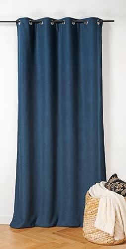Linder Inuit Curtain Midnight Blue with Eyelets 140 x 260 cm