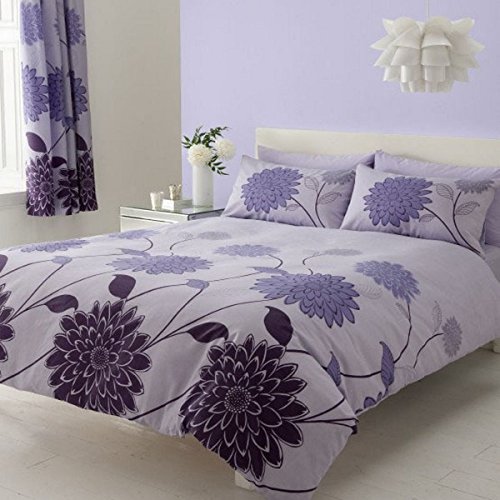 GC GAVENO CAVAILIA Luxury Geometric Duvet, Floral Quilt Set, Polycotton Bed Covers, Sophia-Orchard, Double