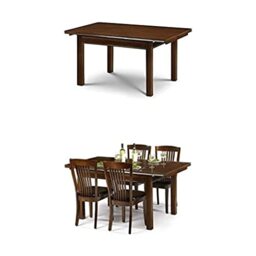 Julian Bowen Canterbury Table & 6 Canterbury Chairs Brown - H94xW160xD90cm