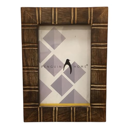 "Penguin Home Mangowood Photo Frame 4""X6"" (10 X 15 CM) - Natural Finish, Front Border Style, Handcrafted Wooden Picture Frame for Wall or Tabletop, Ideal for Home Decor, Gifts"