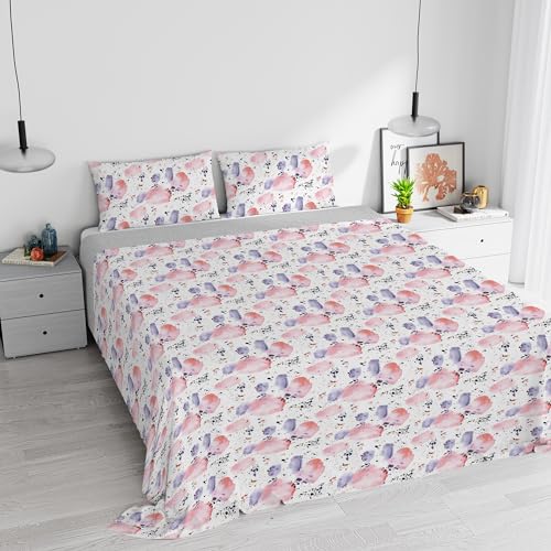 Italian Bed Linen Watercolor Cotton Duvet Cover Set 14 Double