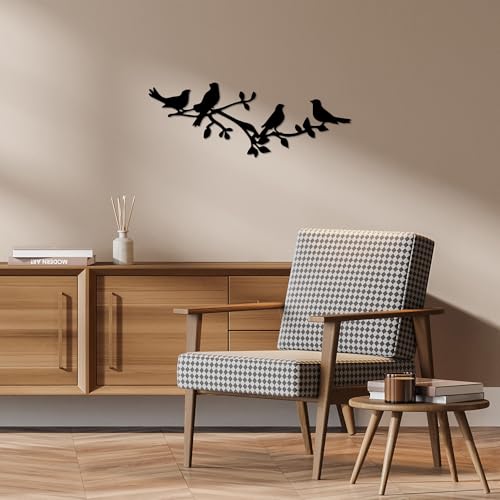 Stylish Black Decorative Metal Wall Accessory, 70 x 26 cm, 100% Metal (1.5 mm Thick), Easy Wall Mounting, Perfect for Modern Home Decor
