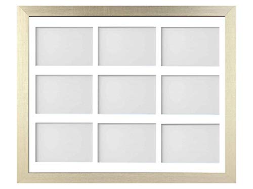 Frame Company Simpson Gold Multi Aperture Photo Frame, 20x16 for 6x4 inch (x9)