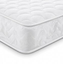 Starlight Beds Shell Small Single Mattress Sprung with Memory Foam Layer - Coil Spring, 7 Inch Deep, Budget Friendly Value Comfort, Soft Support, Rolled & Boxed, UK Manufacturer. White - 75x190x18cm