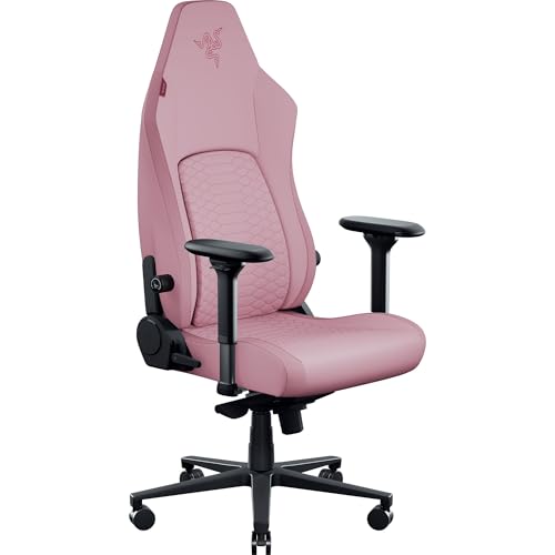 Razer Iskur V2 NewGen - Ergonomic Gaming Chair with Breathable Gen-2 EPU Leather with CoolTouch Technology - HyperFlex Lumbar Support - Ultra-Wide Shoulder Arches and Seat Base - Quartz