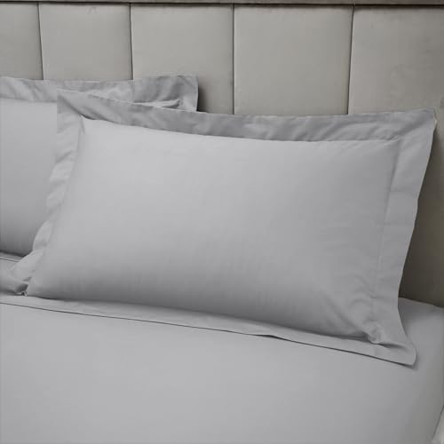 Bianca 180 Thread Count Egyptian Cotton Oxford Pillow case Silver Grey