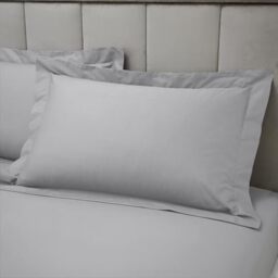 Bianca 180 Thread Count Egyptian Cotton Oxford Pillow case Silver Grey