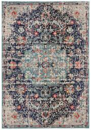 "Safavieh Modern Chic Rug for Living Room Dining Room Bedroom - Madison Collection Short Pile Black and Teal 24"" X 36"""