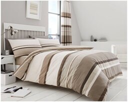Gaveno Cavailia Hudson Luxurious Bed Set with Duvet Cover and Pillow Cases, Polyester-Cotton, Single - Natural