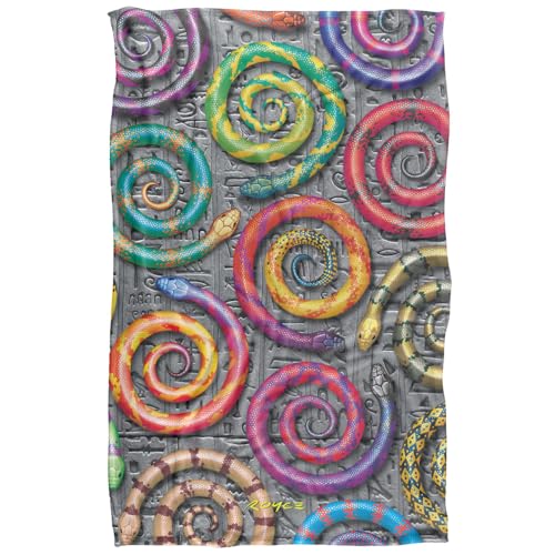 Jq Licensing - Royce Mcclure Hisstory Snake Pattern Silky Touch Super Soft Throw Blanket 91 x 147 Cm