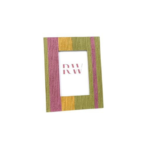 Romimex Photo Frame Fuchsia Green Resin 2 x 15 x 10 cm