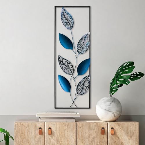 Handmade Decorative Metal Wall Accessory, 32 x 90 cm, 100% Metal (1.5 mm), Unique Hand-Painted Design, Perfect for Home Decor and Personal Touch