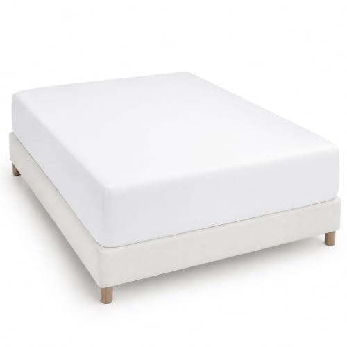 Degrees home - Collection - Fitted Sheet 150 x 190 x 33- Adjustable - Brushed Polyester Microfiber - White
