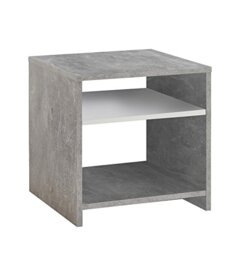 FMD furniture Lund side table, wood, The Concrete/White, 39.9 x 39.9 x 39.9 cm
