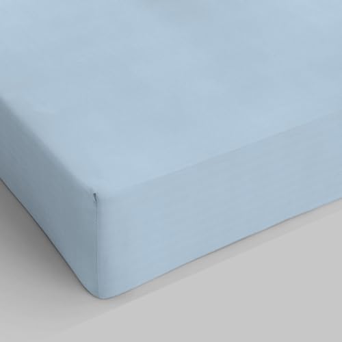 Sogni e Capricci Max Color Fitted Sheet with 25cm Corner, Light Blue, single