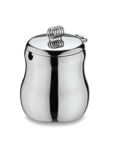 Caf?? Stal Elements Stylish 18/10 Stainless Steel Sugar Bowl, Mirror Polished, 12oz