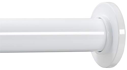 Ivilon Tension Curtain Rod - Spring Tension Rod for Small Windows or Shower, 16 to 24 Inch. White