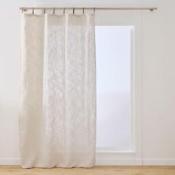 Douceur d'Intérieur, Linen Effect Curtain with Loops, 140 x 260 cm, Candy