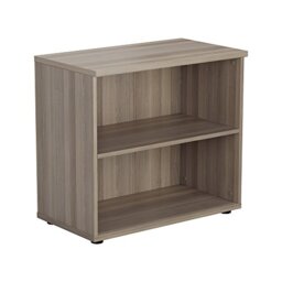 Office Hippo Heavy Duty Bookcase, Robust Book Case, Storage Unit with 1 Adjustable Shelf & Adjustable Feet, Stable Home Office Furniture, Simple To Assemble - Grey Oak