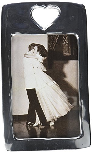 MARIPOSA Open Heart 4X6 Frame - Silver - Brillante - Frames - Decorative Photo Frames - Recycled SANDCAST Aluminum - Handmade in Mexico