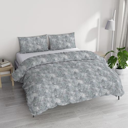 Italian Bed Linen Ida Cotton Double Duvet Cover Set, Made in Italy – Duvet Cover Set – Duvet Cover 250 x 200 cm with Double Flap and 2 Pillow Cases (Double, Venus)